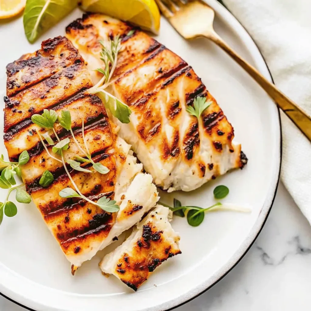 Easy Grilled Halibut Fillets 1