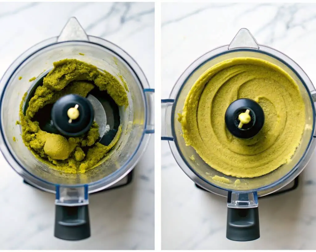 homemade pistachio butter blending process