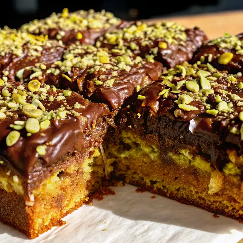 Brown Butter Dubai Pistachio Chocolate Chip Cookie Bars