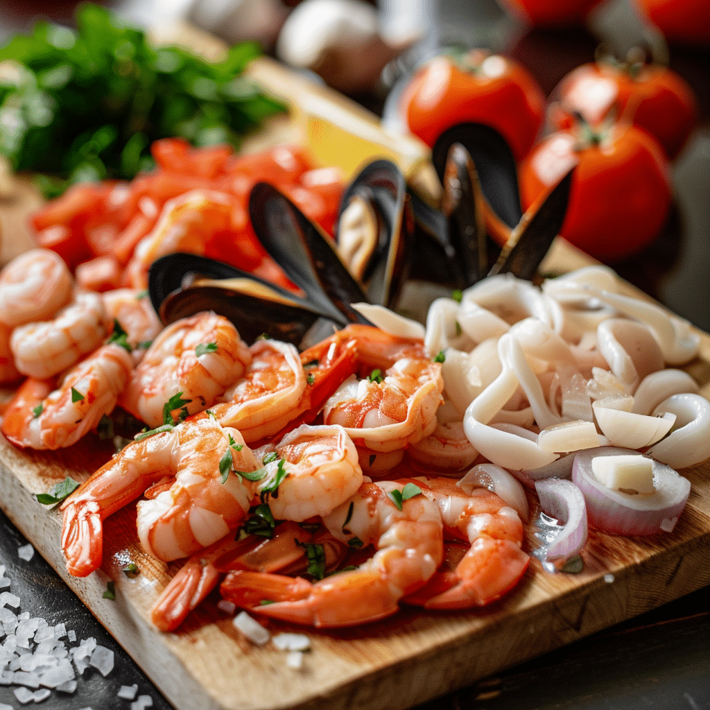 ingredientes para crema de marisco fácil