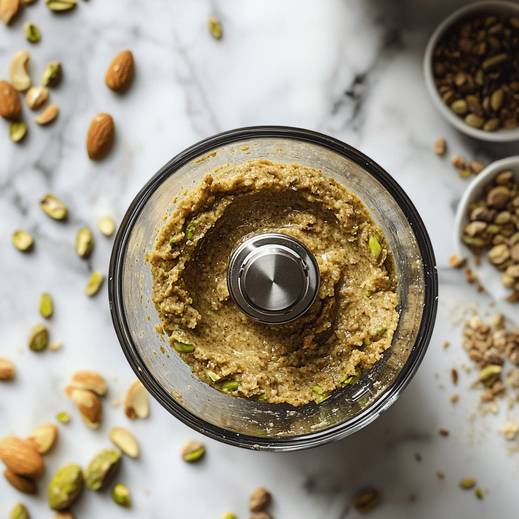 pistachio almond butter recipe in food processor