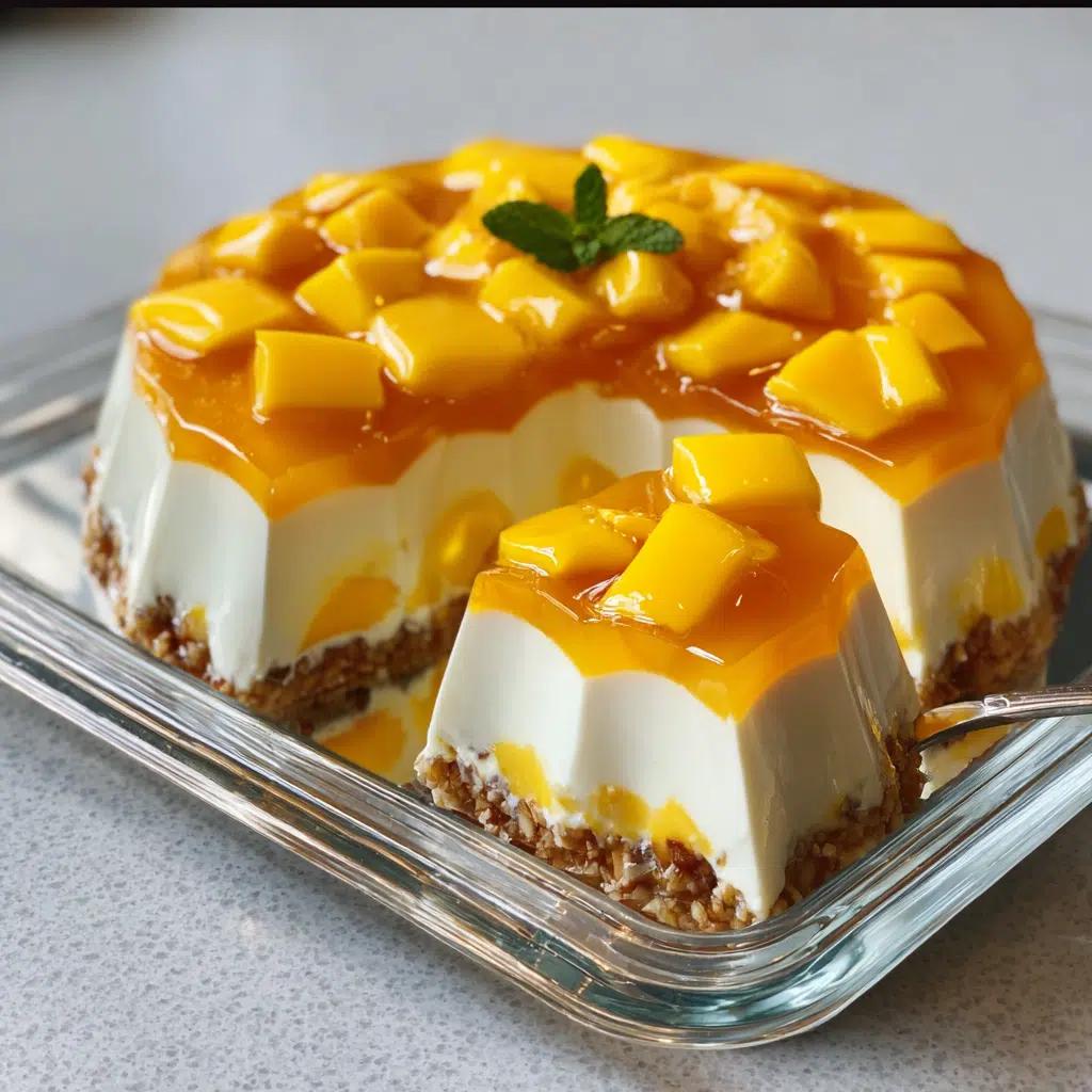 Gelatina de Mango con Queso Crema