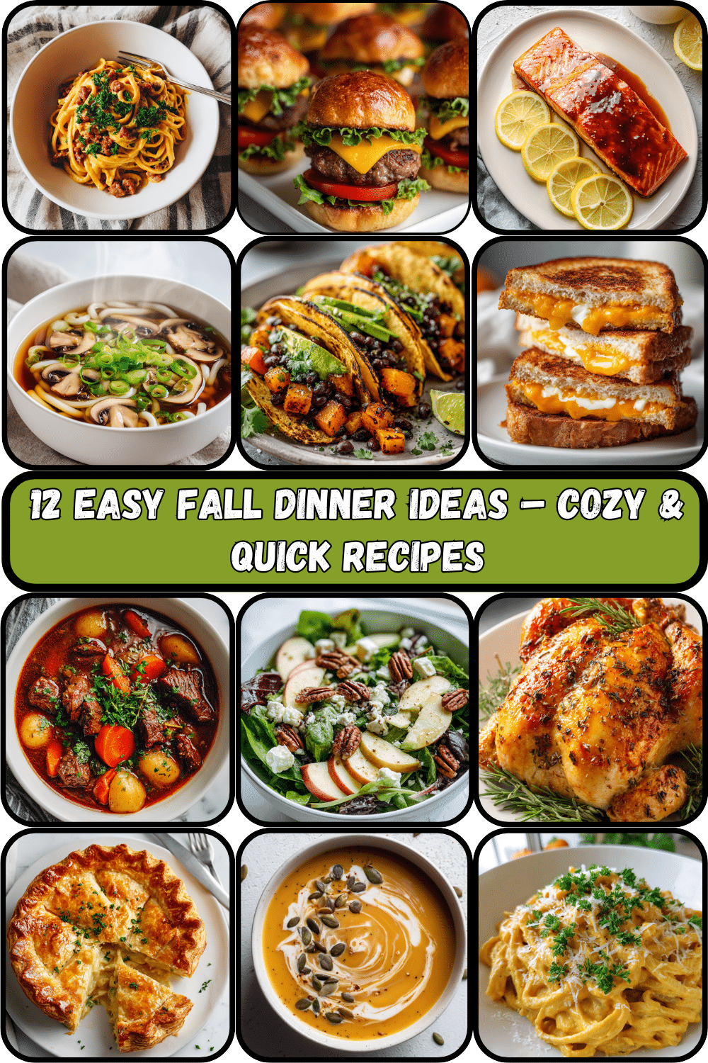 12 Easy Fall Dinner Ideas – Cozy & Delicious Recipes