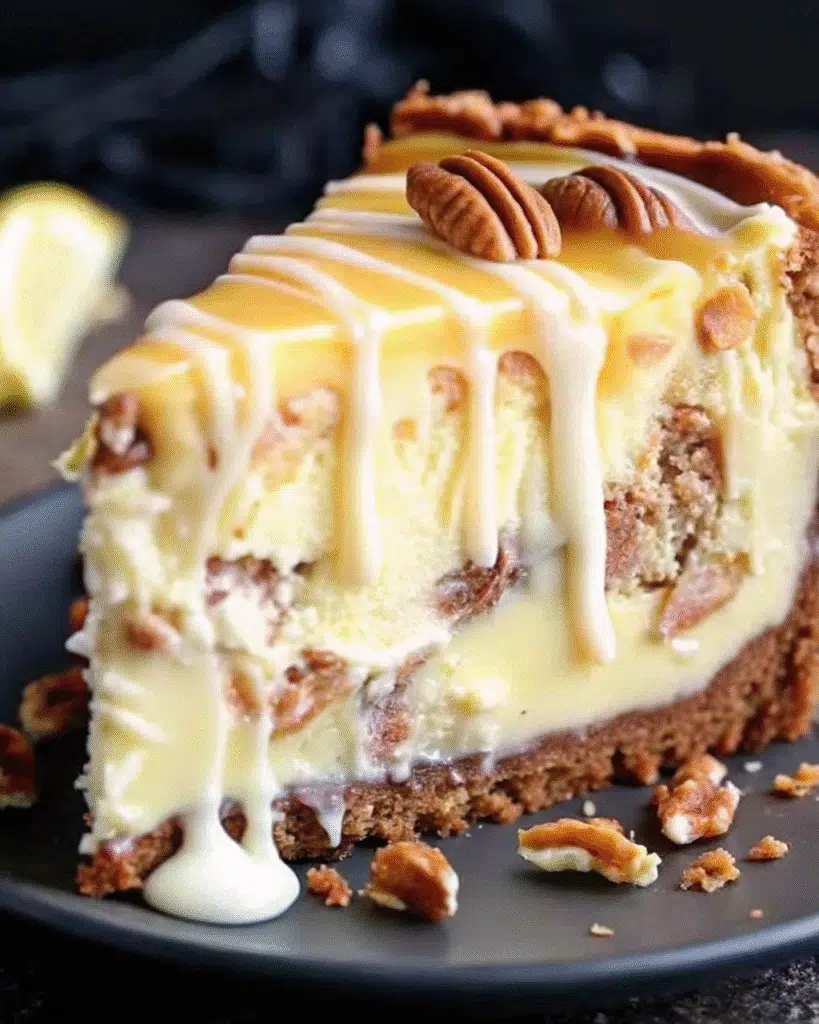 Pastel de Queso con Piña y Nueces