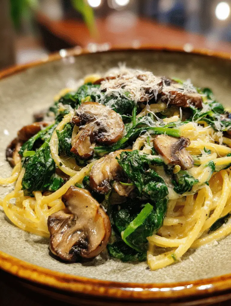 u2334995929 Creamy pasta with sauted spinach and mushrooms se a965ca8c d13e 4e95 bc9b 9fc6d2d51f34 1