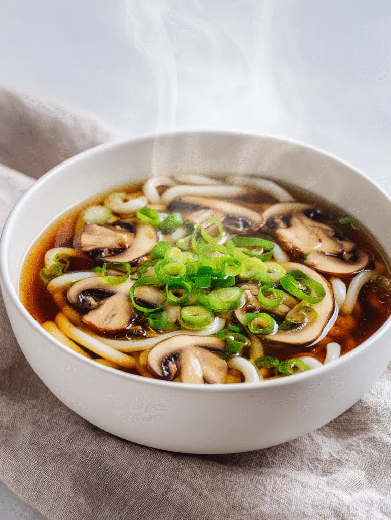Udon Soup with Mushrooms