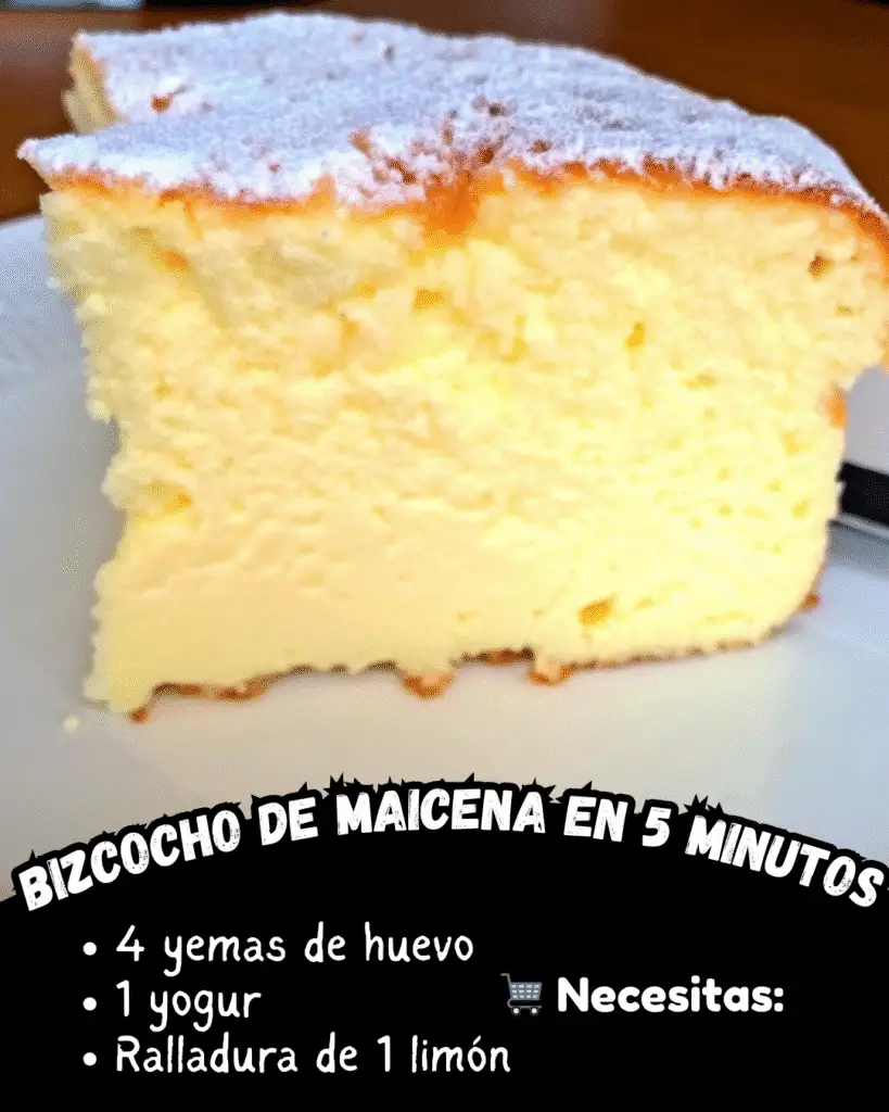 Bizcocho de Maicena en 5 Minutos