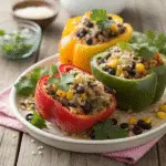 Quinoa and Black Bean Stuffed Bell Peppers