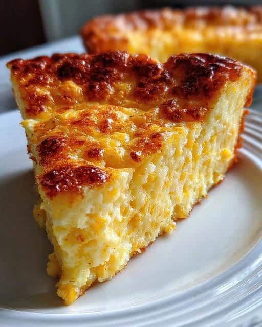 Budín de Elote con Queso Crema y Vainilla