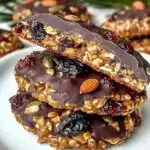 Galletas de Nueces y Semillas Bañadas en Chocolate