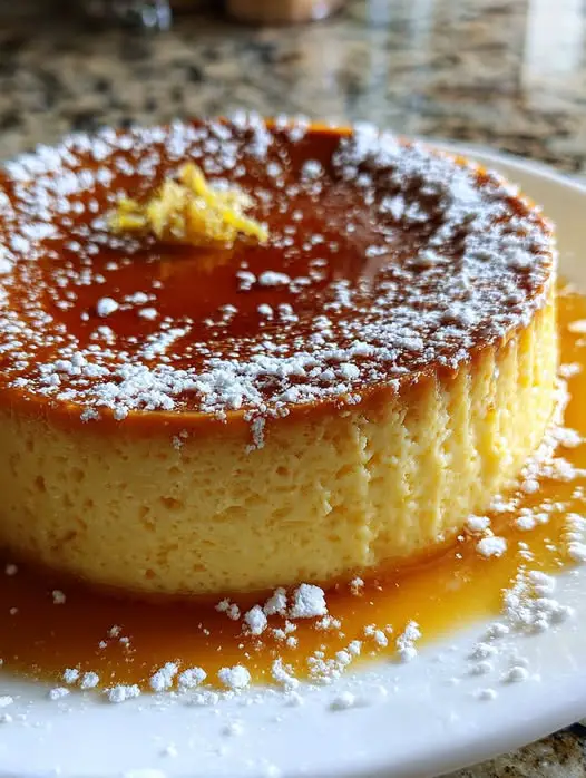 Flan Cremoso de Yogur Sin Horno