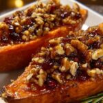 Camote Navideño con Glaseado de Canela y Nuez Caramelizada