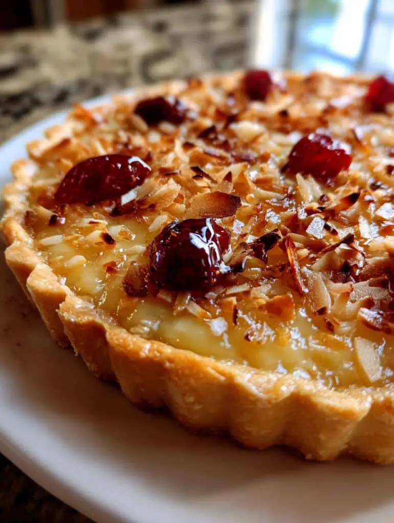 Tarta de Coco Caramelizada de Navidad