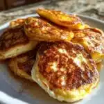 Pancakes de Elote con Queso Crema y Miel