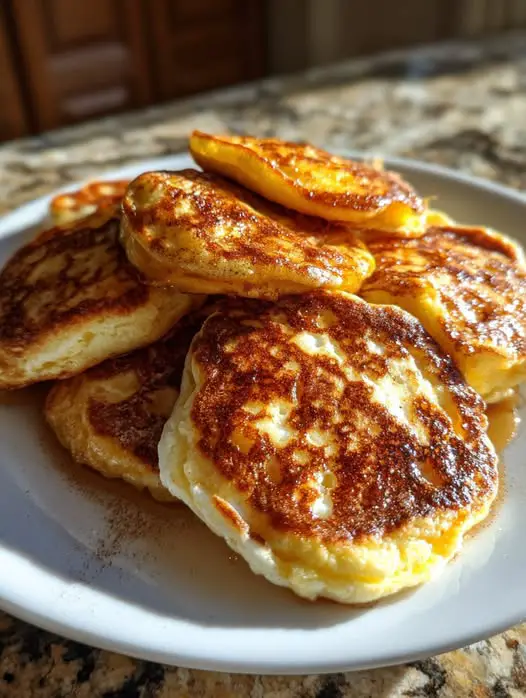 Pancakes de Elote con Queso Crema y Miel