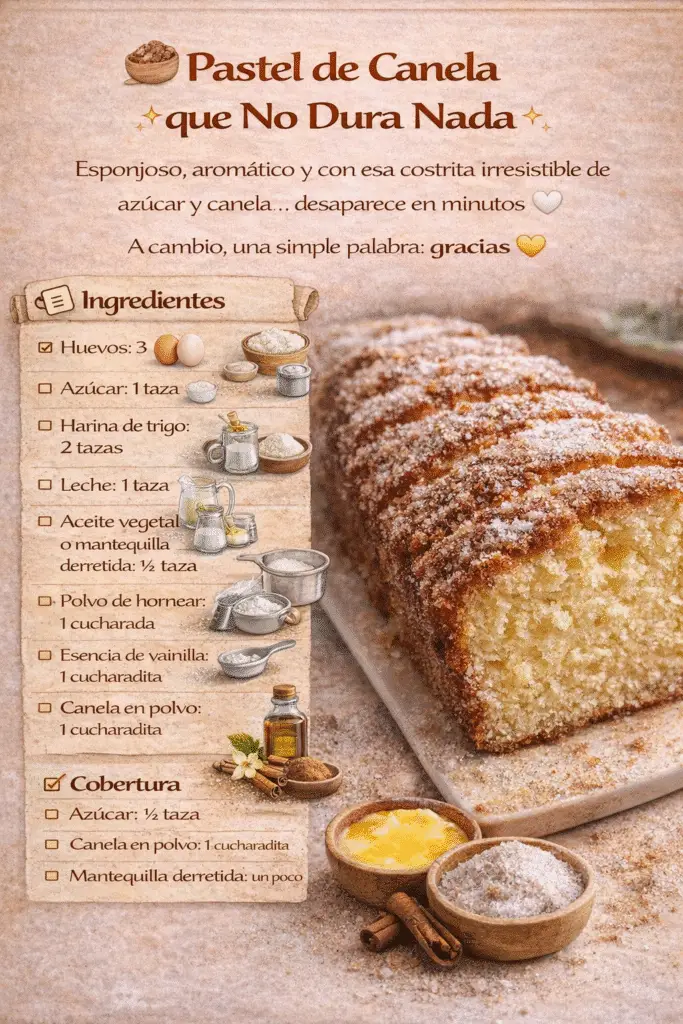 Pastel de Canela que No Dura Nada