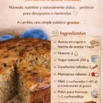 Pastel de avena manzana y zanahoria