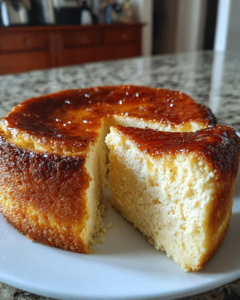 Pastel de queso crema en sartén