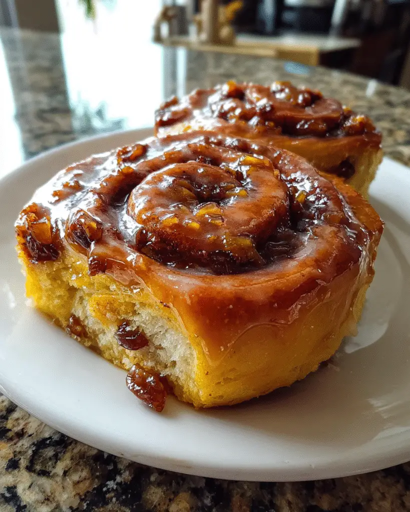 Rollitos dulces de frutas y canela