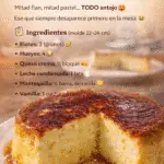 Pastel Imposible de Elote y Queso