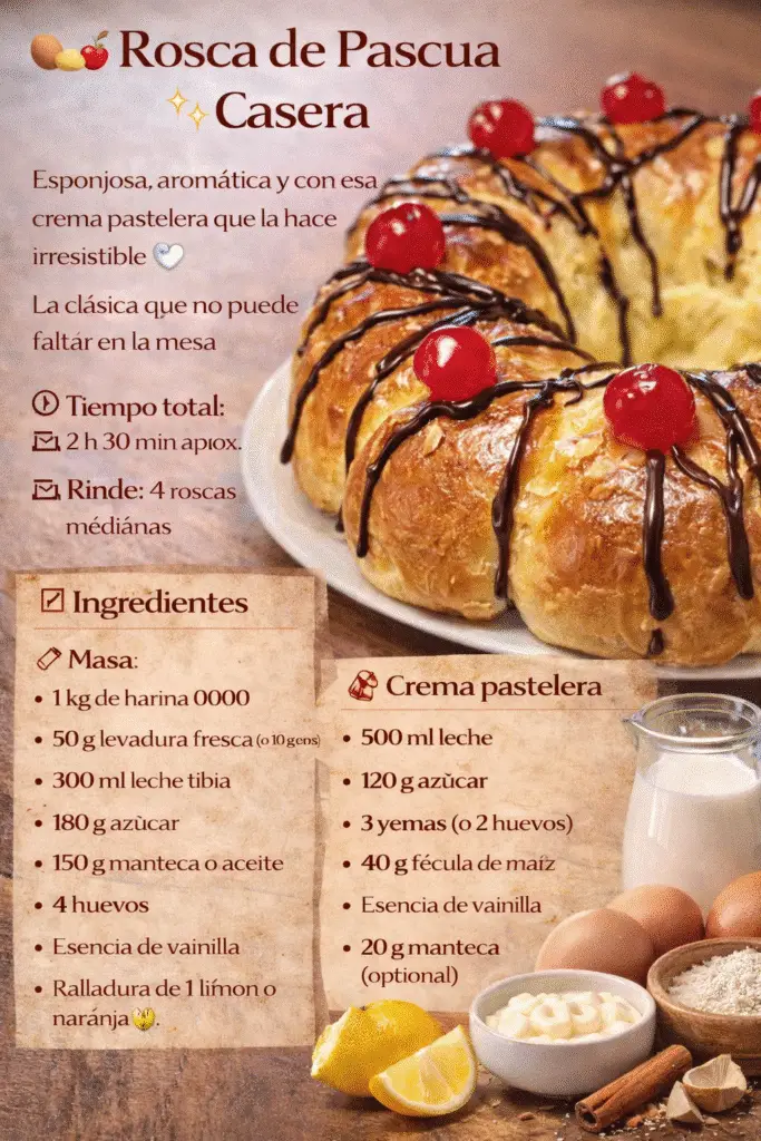 Rosca de Pascua Casera Esponjosa