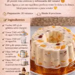 Gelatina de Durazno con Queso Crema