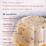 Gelatina de Durazno con Queso Crema