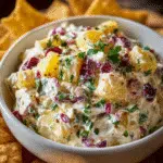 Salsa Cremosa de Piña y Arándanos con Queso Crema