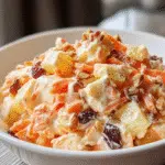 Ensalada Cremosa de Zanahoria Manzana y Piña