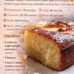 Pastel de Yogur con 3 Ingredientes (Sin Harina y Sin Azúcar Añadido)