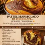 Pastel marmoleado de chocolate