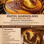 Pastel marmoleado de chocolate