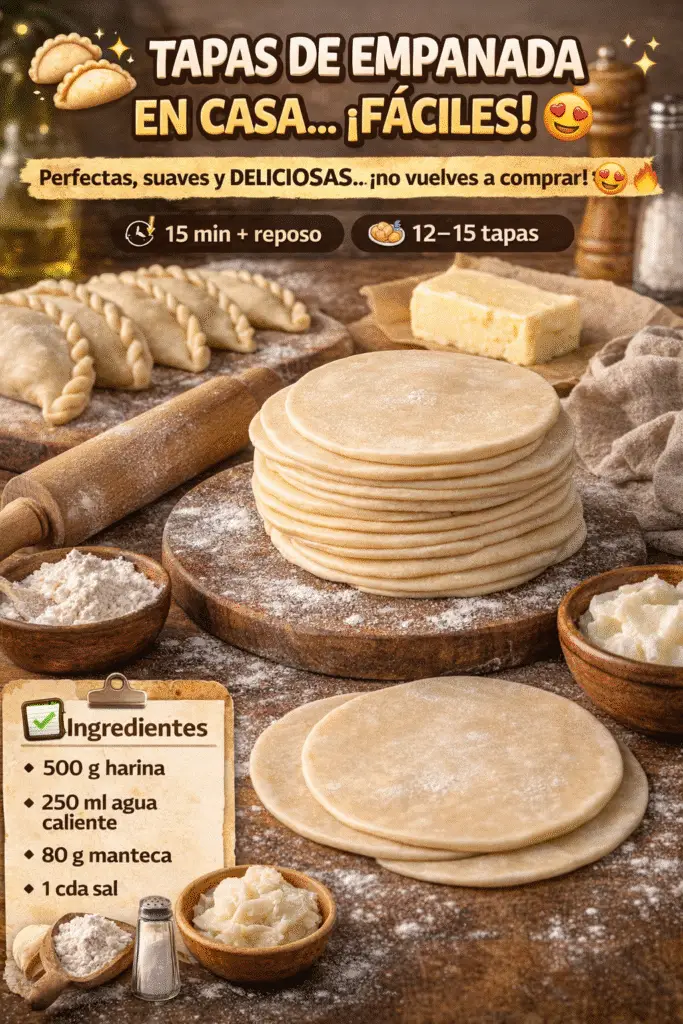 Tapas de empanada caseras