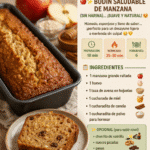 BUDÍN SALUDABLE DE MANZANA