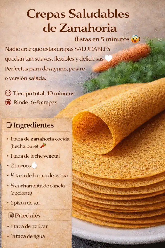 Crepas Saludables de Zanahoria