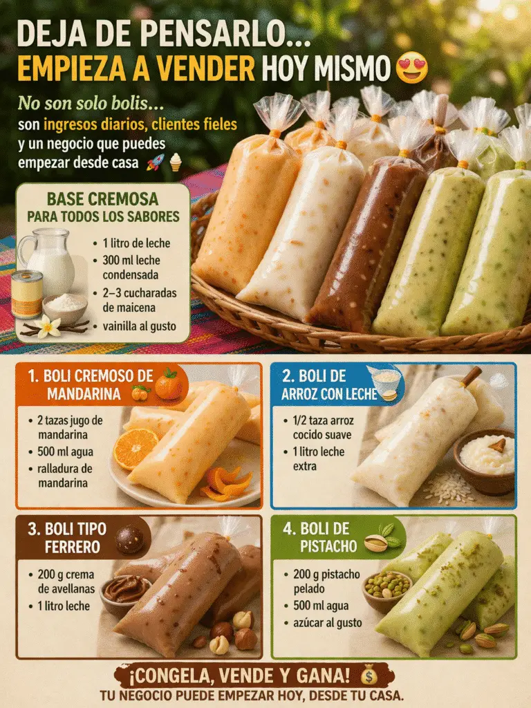 Base cremosa + 4 bolis irresistibles