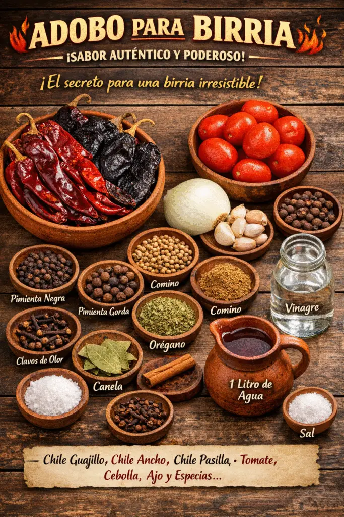 Adobo para birria… sabor auténtico y poderoso