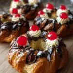 Mini Roscas de Pascua con Crema Pastelera