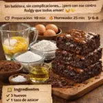 Brownie húmedo en licuadora… ¡fácil, intenso y listo en minutos!