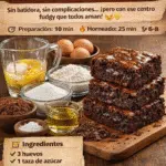 Brownie húmedo en licuadora… ¡fácil, intenso y listo en minutos!