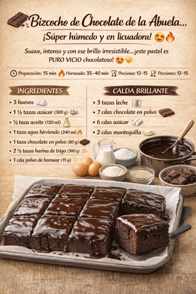 Bizcocho de chocolate de la abuela