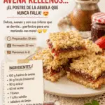 Cuadraditos de avena rellenos