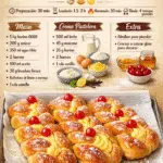 Trenzas con crema pastelera