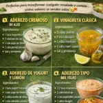 4 aderezos caseros