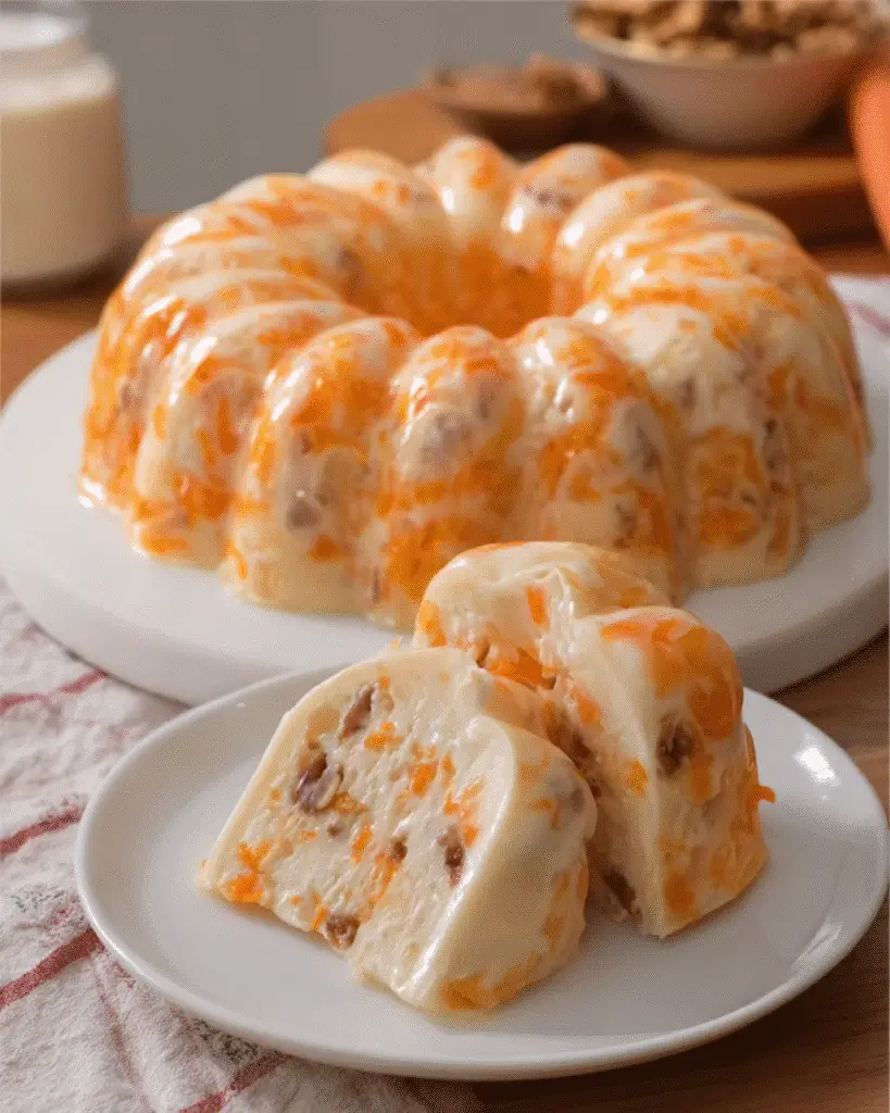 Gelatina de Durazno y Queso Crema