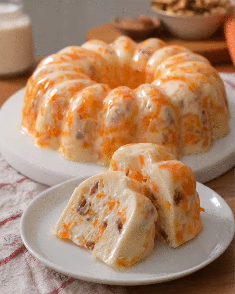 Gelatina de Durazno y Queso Crema