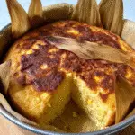 Pastel de elote con naranja