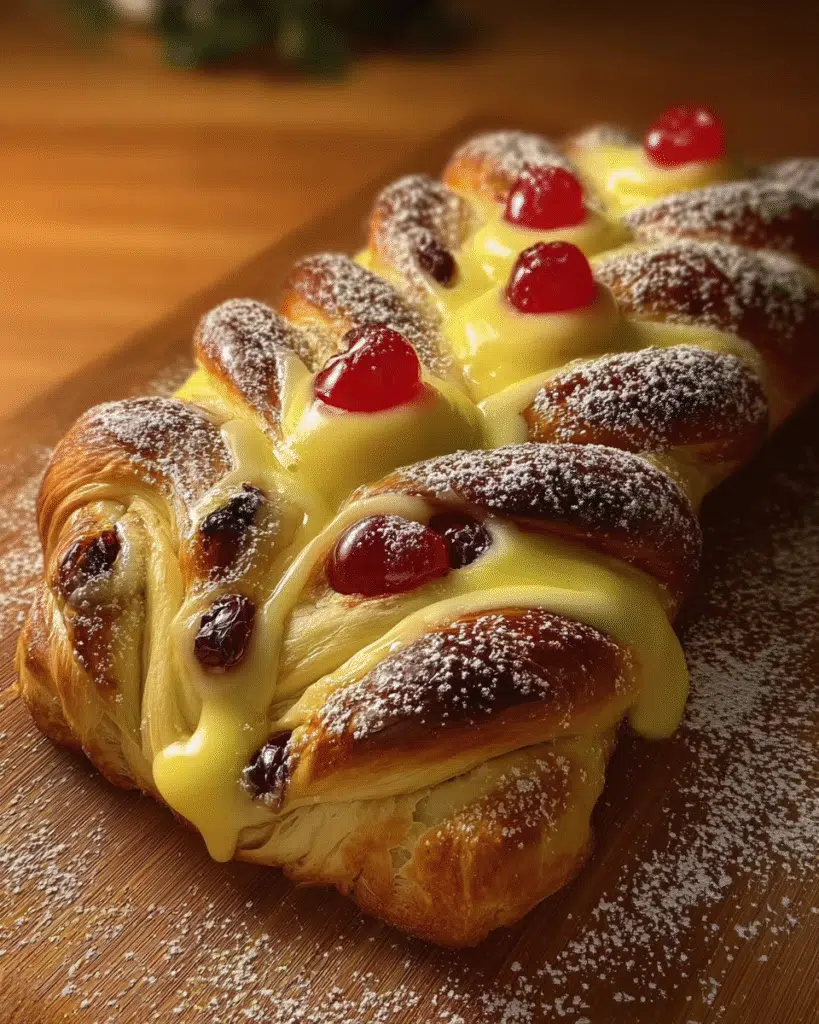 Trenzas con crema pastelera caseras