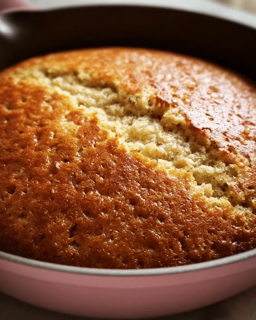 Bizcocho de Plátano Avena en Sartén