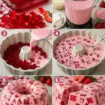 Gelatina Mosaico de Fresa Cremosa: Fácil, Colorida y Deliciosa